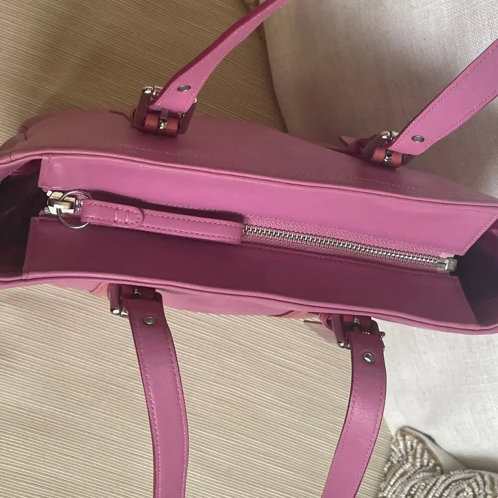Y2K Pink Coach Leatherware Tote 9762 | Leather Shoulder Bag, Barbiecore